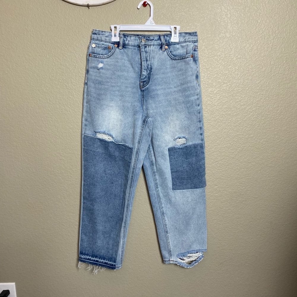 Jessica Simpson Throwback Patchwork Cropped Denim… - image 4
